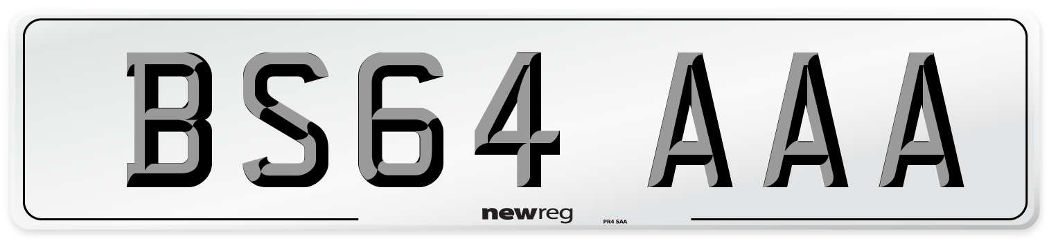 BS64 AAA Number Plate from New Reg